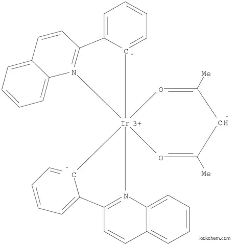 Molecular Structure of 1173886-71-9 (Bis(2-phenylquinoline)(acetylacetonate)iridium(III))